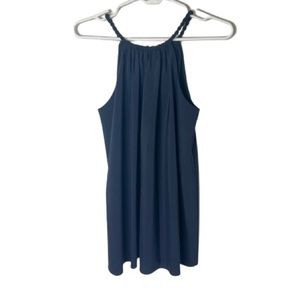 RACHEL Rachel Roy Navy Braided Halter Tank | EUC | Size Small